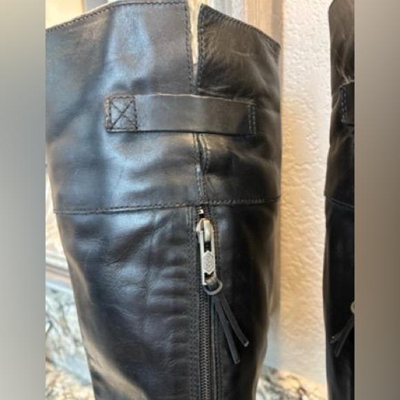 UGG Black Over the Knee Leather Boots - Picture 8 of 14